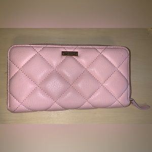 Kate Spade Pink Quilted Leather Wallet